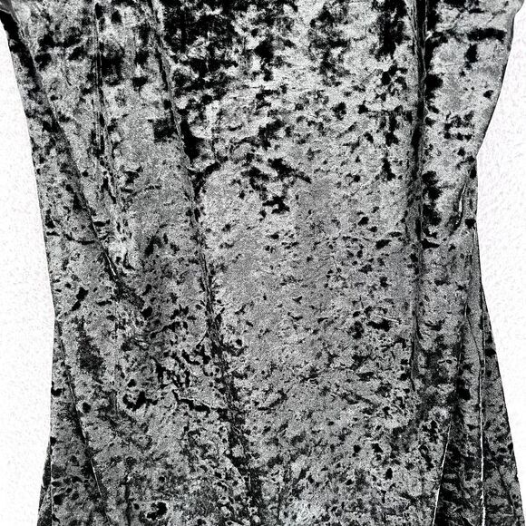 VICTORIA'S SECRET Black Crushed Velvet‎ Slip Dress Y2K M/L Goth Grunge 90s - Picture 10 of 13